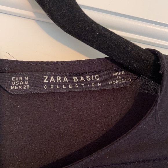 Zara long-sleeve lace black cropped top - Picture 5 of 5